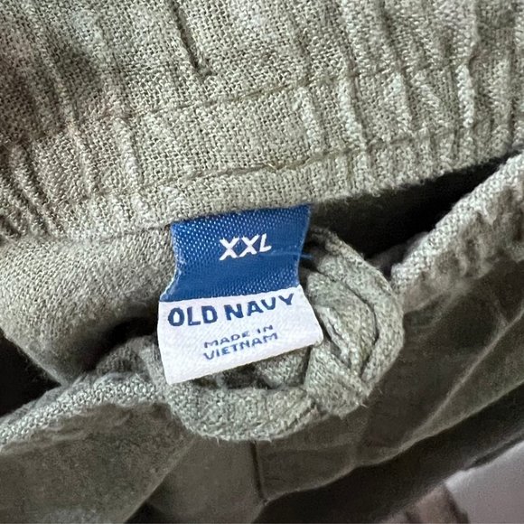 Old Navy Olive Green Linen Pants - Picture 2 of 3